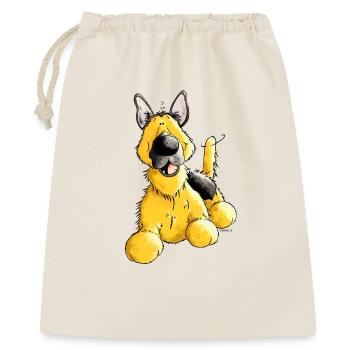 Deutscher Schäferhund - DSH - Hund - Geschenkbeutel aus Baumwolle (40 x 50 cm) - Natur - Vorne