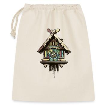 Kuckucksuhr |Typische Deutsch Traditionell Deutsch - Geschenkbeutel aus Baumwolle (40 x 50 cm) - Natur - Vorne