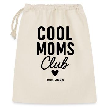 Cool Mums Club est. 2025 - Geschenkbeutel aus Baumwolle (40 x 50 cm) - Natur - Vorne