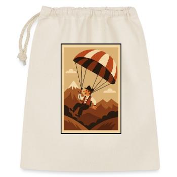 Gleitschirm - Geschenkbeutel aus Baumwolle (40 x 50 cm) - Natur - Vorne