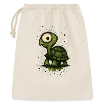 Funny Turtle with Big Eyes – Comic Splash - Gift Bag 40 x 50 cm - nature - Front