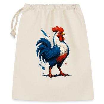 Flaming Rooster Blue White Red - France Patriote - Gift Bag 40 x 50 cm - nature - Front