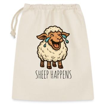 Les moutons arrivent, la merde arrive - Sac cadeau 40 x 50 cm - nature - Devant