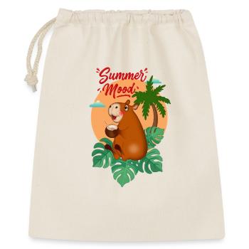 Tropical Capybara with Coconut - Gift Bag 40 x 50 cm - nature - Front