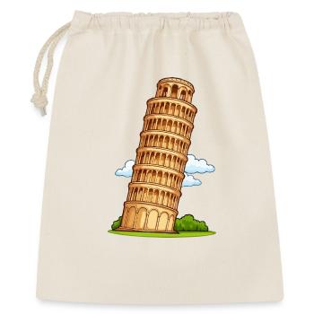 Pisa Turm Cartoon - Geschenkbeutel aus Baumwolle (40 x 50 cm) - Natur - Vorne