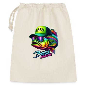 Gestreifter Bass Rave - Geschenkbeutel aus Baumwolle (40 x 50 cm) - Natur - Vorne