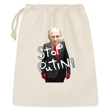 Stop Putin Protest Motiv - Geschenkbeutel aus Baumwolle (40 x 50 cm) - Natur - Vorne