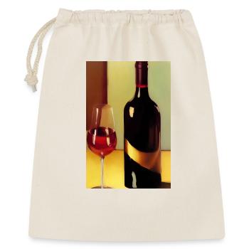 Wein Trinker - Geschenkbeutel aus Baumwolle (40 x 50 cm) - Natur - Vorne