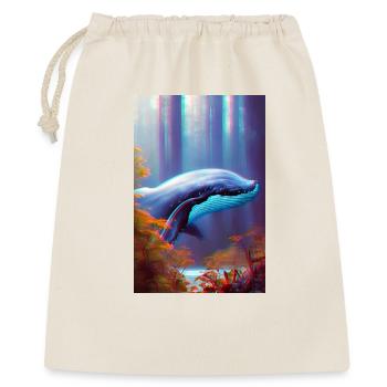 Wal im Wald Surrealismus - Geschenkbeutel aus Baumwolle (40 x 50 cm) - Natur - Vorne