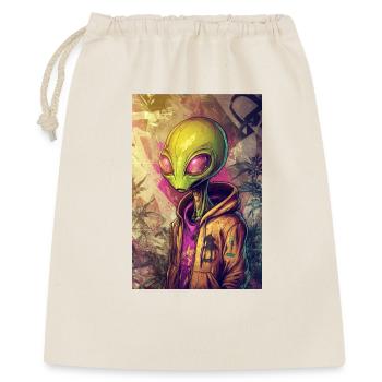 Sweat à capuche Alien Street Style - Sac cadeau 40 x 50 cm - nature - Devant