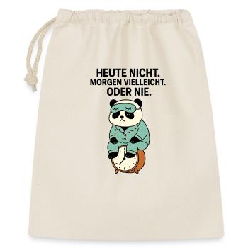 Panda en pyjama avec un réveil - Sac cadeau 40 x 50 cm - nature - Devant