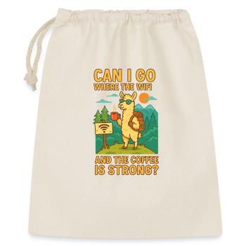 Wi-Fi Coffee Llama Adventure - Gift Bag 40 x 50 cm - nature - Front