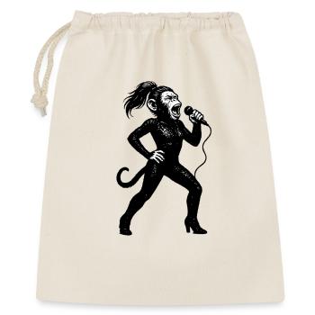 Chanteuse Fille | La danse du singe - Sac cadeau 40 x 50 cm - nature - Devant