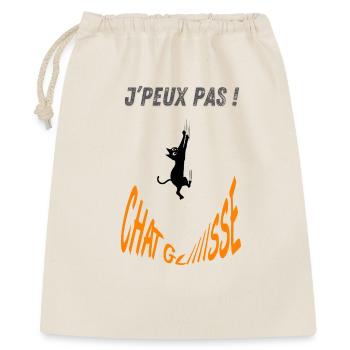 J'peux pas chat glisse ! - Sac cadeau 40 x 50 cm - nature - Devant