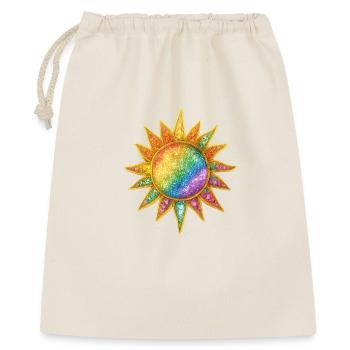 Regenbogen Sunburst Kosmische Anstecknadel - Geschenkbeutel aus Baumwolle (40 x 50 cm) - Natur - Vorne