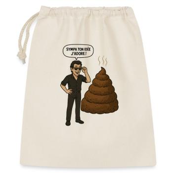 Schöne Ideen, schlechte Ideen, ironischer Humor - Geschenkbeutel aus Baumwolle (40 x 50 cm) - Natur - Vorne