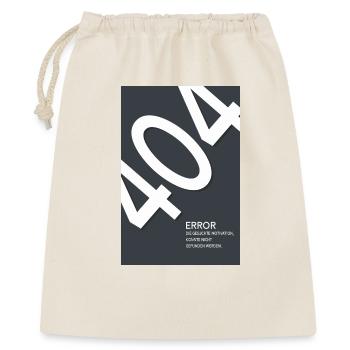 Error 404 Motivation Not Found - Geschenkbeutel aus Baumwolle (40 x 50 cm) - Natur - Vorne