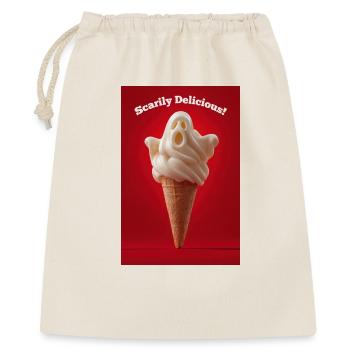 Ghost IceCream Schaurig lecker - Geschenkbeutel aus Baumwolle (40 x 50 cm) - Natur - Vorne