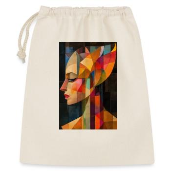 Illustration of an abstract portrait of a woman - Gift Bag 40 x 50 cm - nature - Front