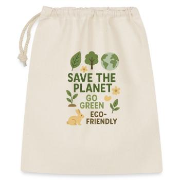 Save the Planet Go Green Eco Friendly - Gift Bag 40 x 50 cm - nature - Front