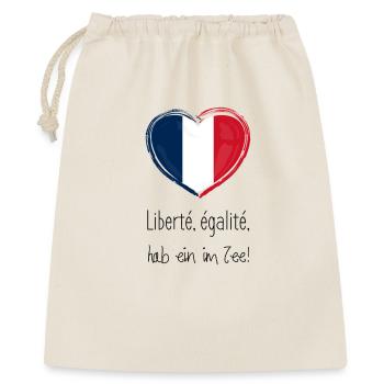 Liberté, égalité, prenez un thé ! - Sac cadeau 40 x 50 cm - nature - Devant