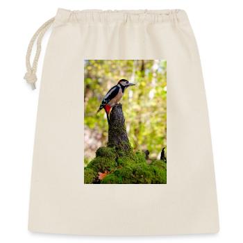 Crimson Crest Woodpecker Forest - Geschenkbeutel aus Baumwolle (40 x 50 cm) - Natur - Vorne