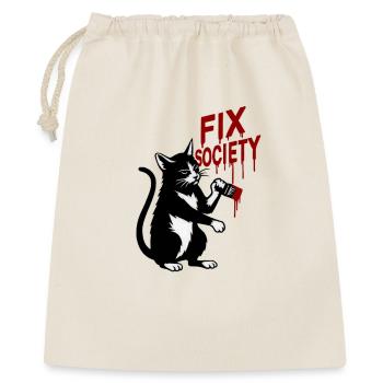 Graffiti Cat Fix Society - Gift Bag 40 x 50 cm - nature - Front
