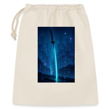 Katana néon au-dessus de Rain City - Sac cadeau 40 x 50 cm - nature - Devant