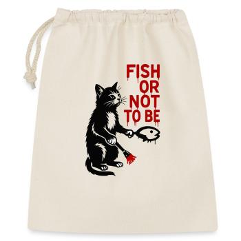 Poisson ou pas être chat - Sac cadeau 40 x 50 cm - nature - Devant