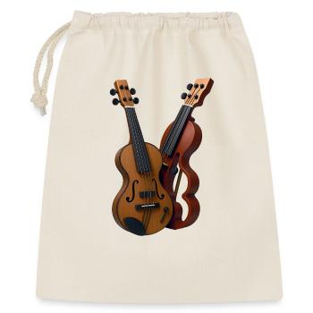 GITARRENLIEBHABER – Klang & Bild - Geschenkbeutel aus Baumwolle (40 x 50 cm) - Natur - Vorne