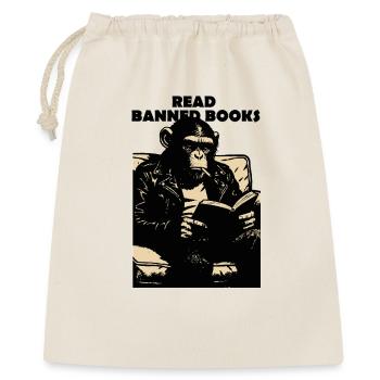 Read Banned Books Chimp - Gift Bag 40 x 50 cm - nature - Front