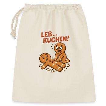 Lebkuchen Gingerbread - Geschenkbeutel aus Baumwolle (40 x 50 cm) - Natur - Vorne