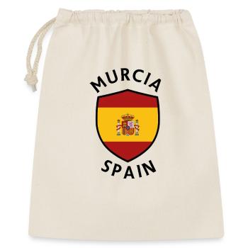 Murcia-Schild unter spanischer Flagge - Geschenkbeutel aus Baumwolle (40 x 50 cm) - Natur - Vorne