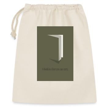 A book is a door you can carry  - Geschenkbeutel aus Baumwolle (40 x 50 cm) - Natur - Vorne