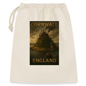 Cornwall England – Steampunk Reiseposter - Geschenkbeutel aus Baumwolle (40 x 50 cm) - Natur - Vorne