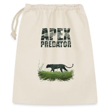 Retro Pixel Art Apex Predator - Geschenkbeutel aus Baumwolle (40 x 50 cm) - Natur - Vorne