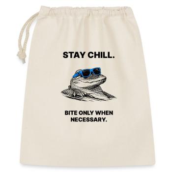 Stay Cool – Chillender Alligator Pop Art - Geschenkbeutel aus Baumwolle (40 x 50 cm) - Natur - Vorne
