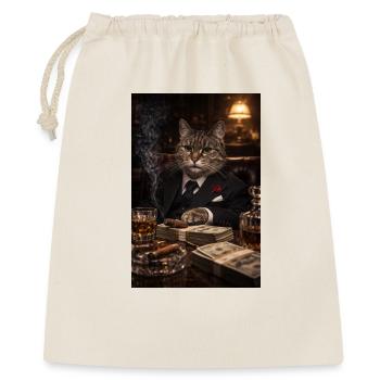 Cat financier in a tuxedo - Gift Bag 40 x 50 cm - nature - Front