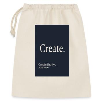 Créez. – Design de motivation minimaliste - Sac cadeau 40 x 50 cm - nature - Devant