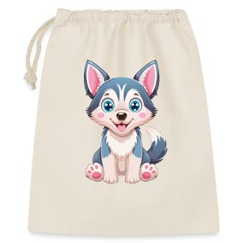 Cute Husky Puppy Cartoon - Gift Bag 40 x 50 cm - nature - Front