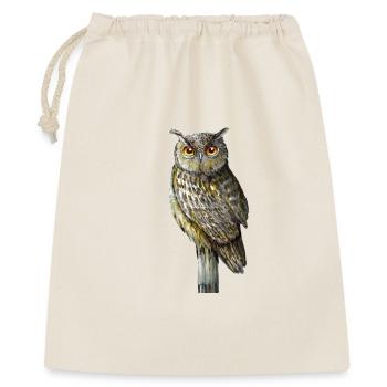 Eagle Owl with Orange Eyes - Gift Bag 40 x 50 cm - nature - Front
