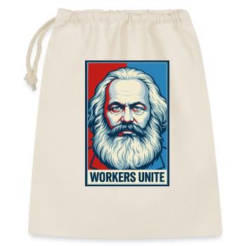 Marx Portrait: Workers Unite Poster - Gift Bag 40 x 50 cm - nature - Front