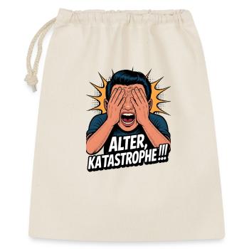 Alter! Katastrophe lustiger Spruch Facepalm - Geschenkbeutel aus Baumwolle (40 x 50 cm) - Natur - Vorne