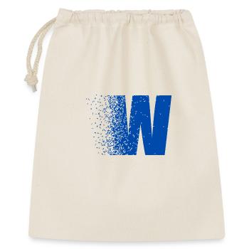 Fragmented W in Bold Blue - Gift Bag 40 x 50 cm - nature - Front