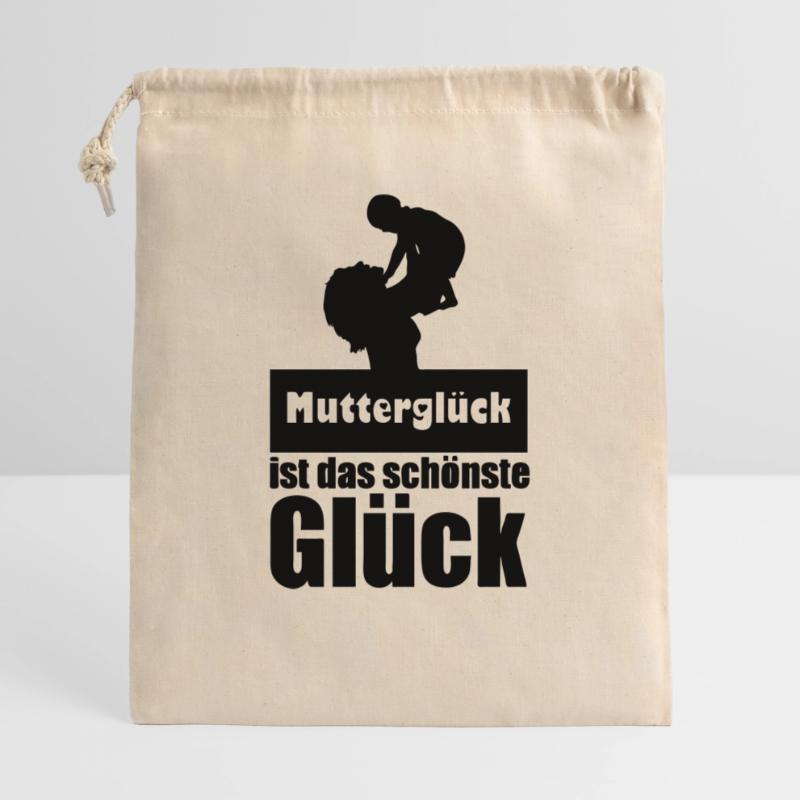 Mutterglück Mutter Muttertag Geburt Geschenk Geschenkbeutel aus Baumwolle (40 x 50 cm)
