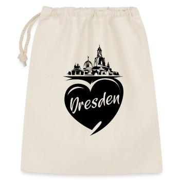 Dresden Herz Frauenkirche Liebe Stadt Osten Symbol - Geschenkbeutel aus Baumwolle (40 x 50 cm) - Natur - Vorne