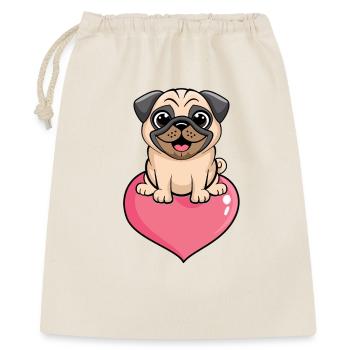 Pug - Gift Bag 40 x 50 cm - nature - Front