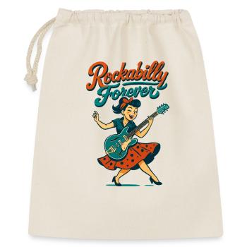 Rockabilly Forever electric guitar woman 50s gift - Gift Bag 40 x 50 cm - nature - Front