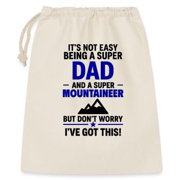 Heart + Mountaineering – Super Papa Mountaineer - Gift Bag 40 x 50 cm - nature - Front