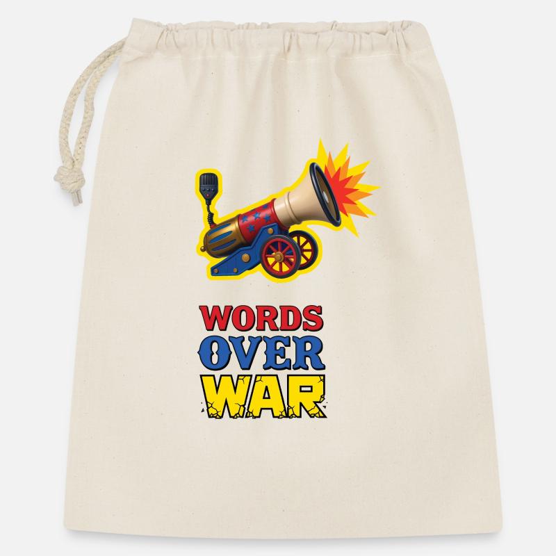 WORDS OVER WAR #3 - let's talk - Gift Bag 40 x 50 cm - nature